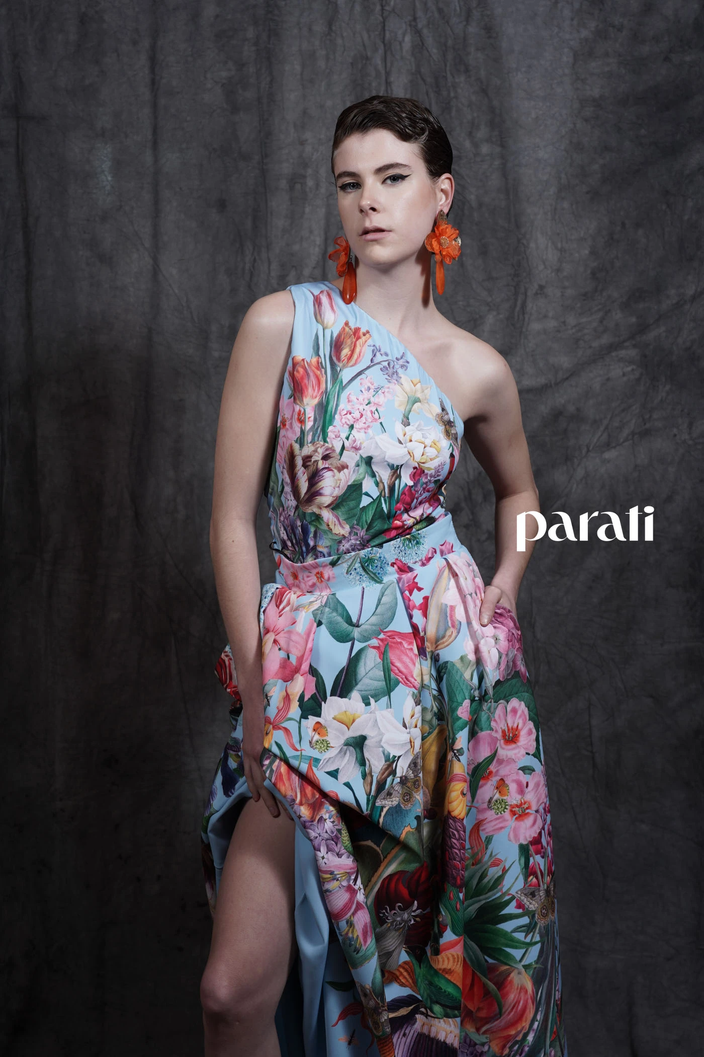 Body y falda estampados @nantolin y stilettos transparentes @sylviegeronimizapatos