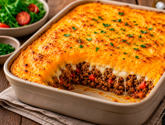 La receta fácil del día: pastel de calabaza relleno de carne y queso, proteico, cremoso y sin masa