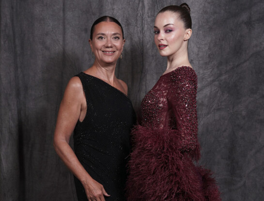 Gala Para ti: Natalia Antolín creó para Meli Garat un vestido donde el tiempo se convierte en lujo
