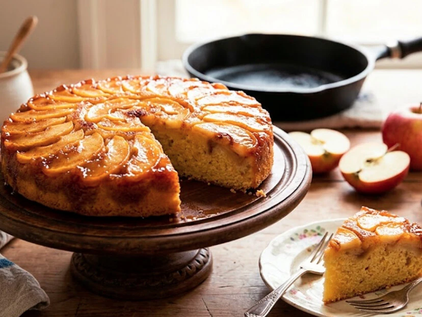 tarta de manzana invertida
