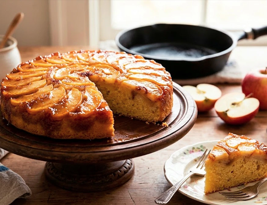 tarta de manzana invertida