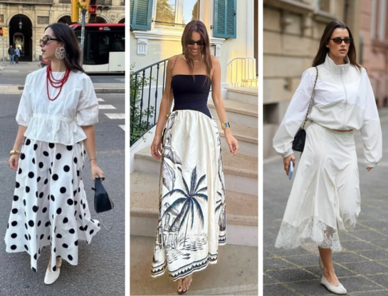 Pampita llevó la prenda comodín de la primavera: cómo armar 5 looks con una falda midi