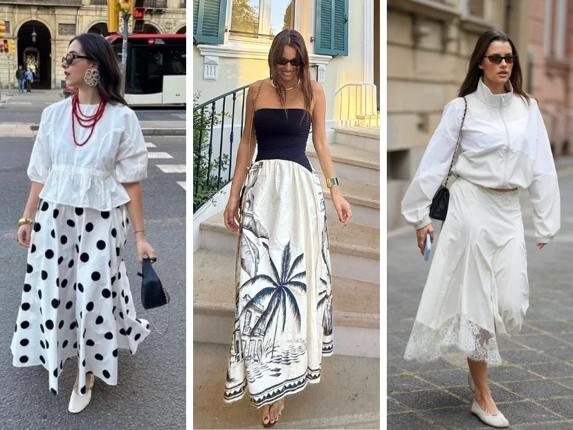 Pampita ya lleva la prenda comodín de la primavera: 5 formas de usar la falda midi