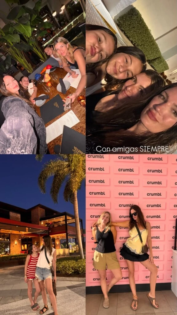 En una publicación que reunió cuatro fotografías, resumió algunas de las experiencias que marcaron sus jornadas en Miami.