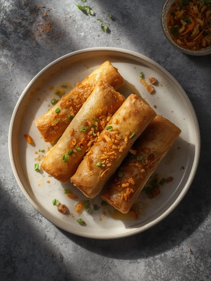 Arrolladitos de pollo al verdeo. Foto: Pinterest
