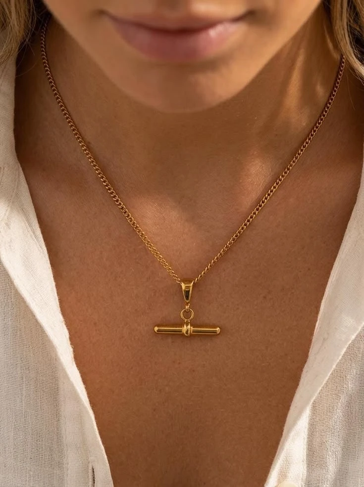 Collar con barra en T
