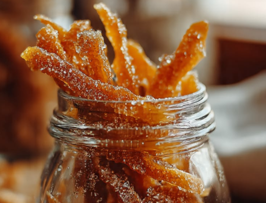 Cascaritas caramelizadas de naranja: el mejor snack para merendar algo dulce