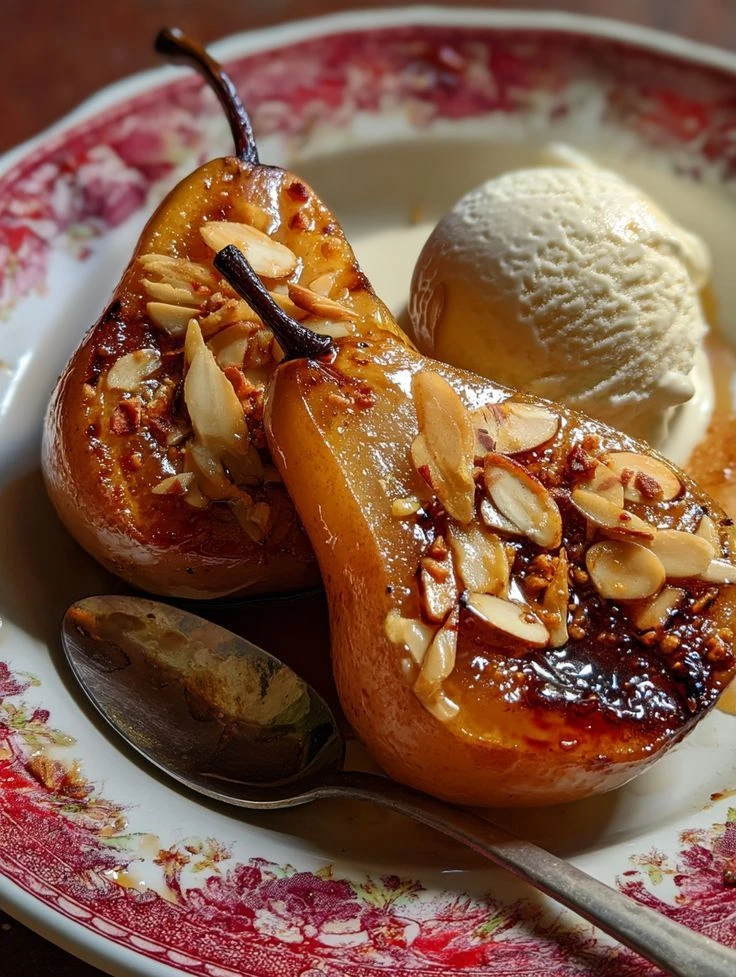 Peras caramelizadas. Foto: Pinterest