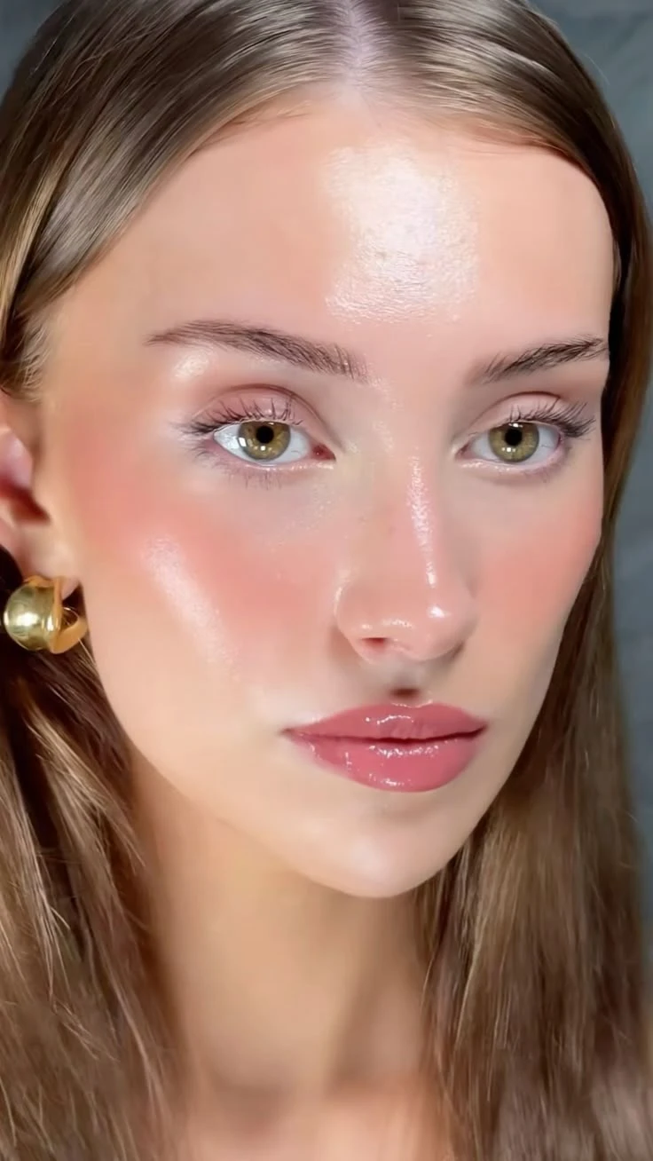 Piel jugosa, rubor extendido y sombras pastel: el maquillaje que define la temporada