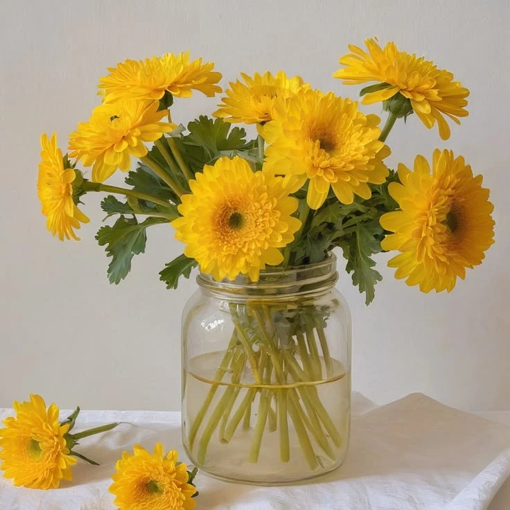 Las flores amarillas representan alegría y optimismo.