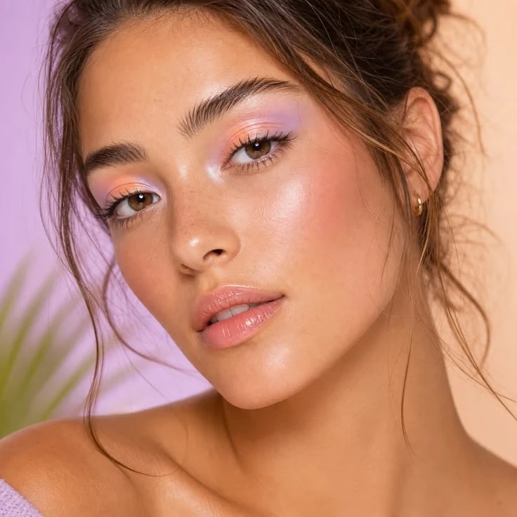 Piel jugosa, rubor extendido y sombras pastel: el maquillaje que define la temporada