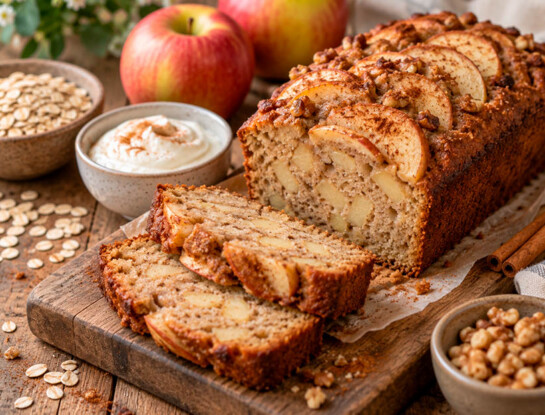 El postre proteico del día: budín de manzana y canela, húmedo, fácil y sin azúcar refinada