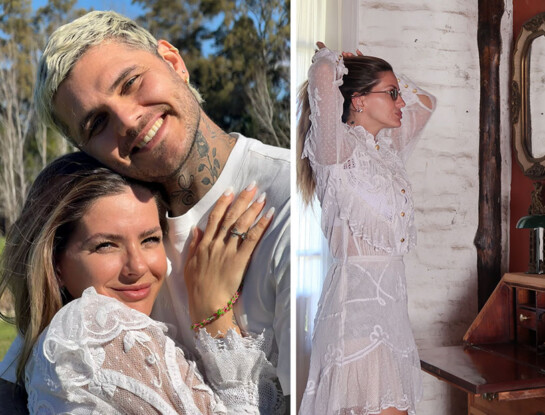 La China Suárez reapareció en redes junto a Mauro Icardi y sorprendió con un romántico look cottagecore