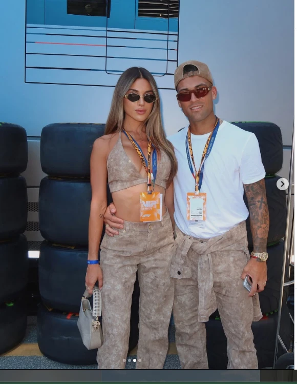 Agustina Gandolfo y Lautaro Martínez apostaron por looks matchy matchy.