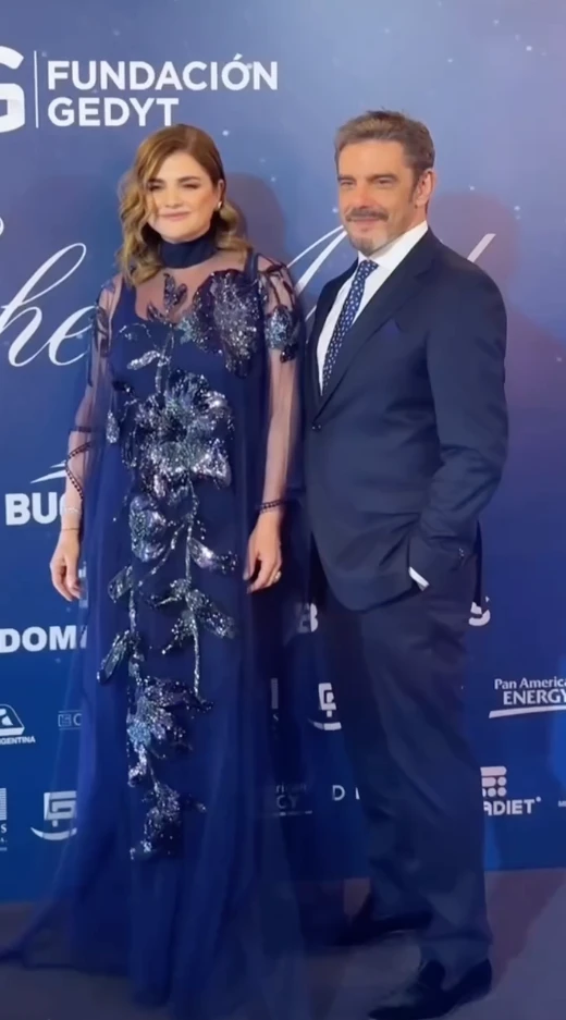 Araceli González junto a su marido Fabián Mazzei.