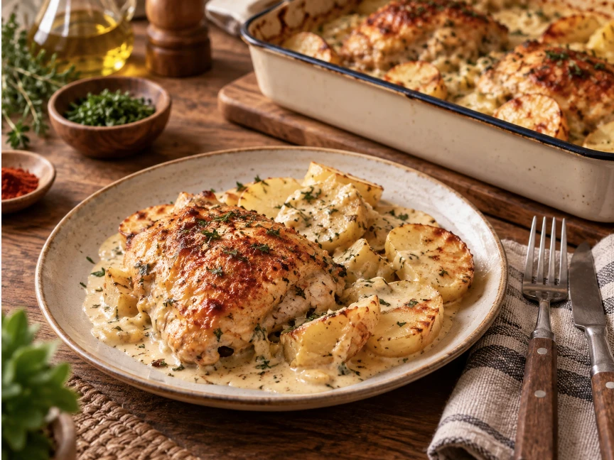 pollo con papas