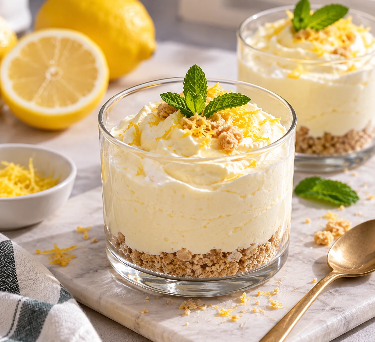 Mousse proteica de limón