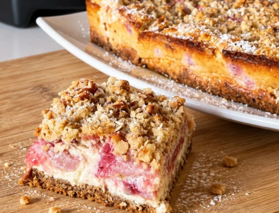 Cheesecake crumble proteico de frutilla: la receta fácil que se prepara en licuadora