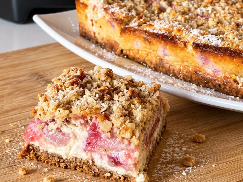 Cheesecake crumble proteico de frutilla: la receta fácil que se prepara en licuadora