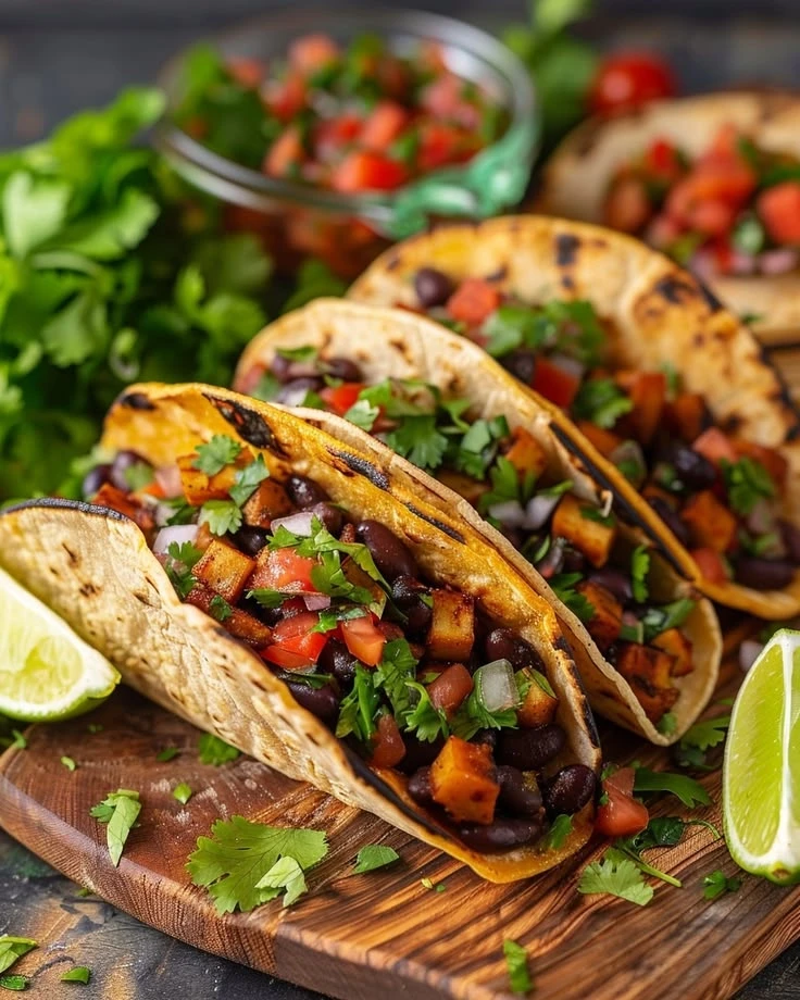 Fajitas integrales rellenas de verduras. Foto: Pinterest