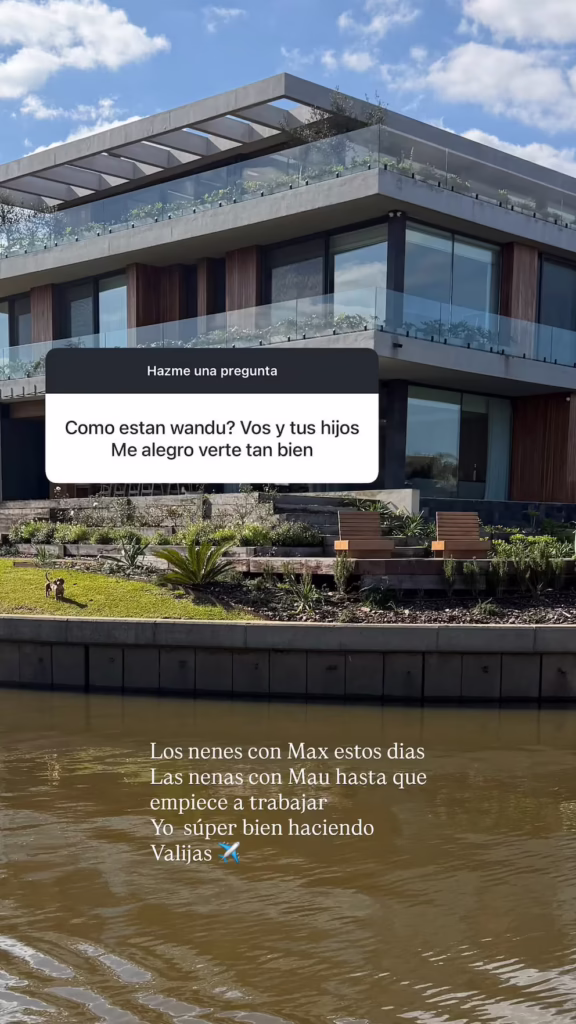 Wanda explicó que sus hijos varones estaban junto a su papá, Maxi López, mientras que Francesca e Isabella se encontraban con Mauro Icardi, su expareja, quien actualmente está en Argentina.
