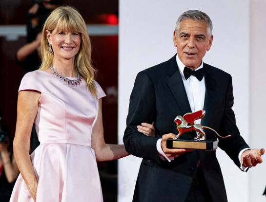 Vidriera: de Laura Dern a George Clooney, los looks más glamorosos de la alfombra roja del Festival de Venecia 2026