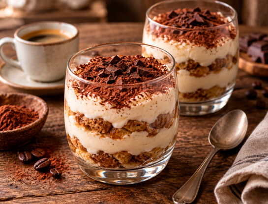 El postre proteico del día: tiramisú exprés en vaso, cremoso y sin horno