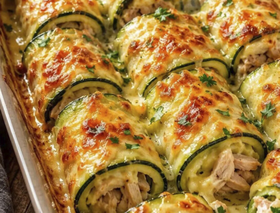 Rollitos de zucchini rellenos de pollo: una receta cremosa, proteica y baja en carbohidratos