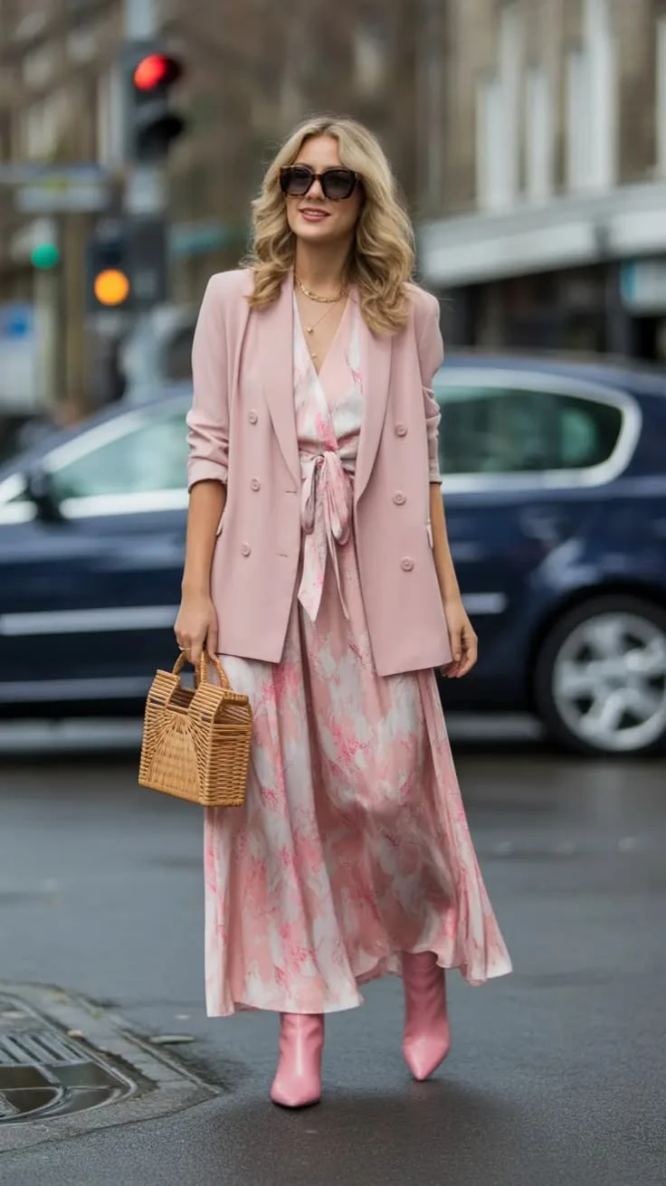 Look monocromo en rosa
