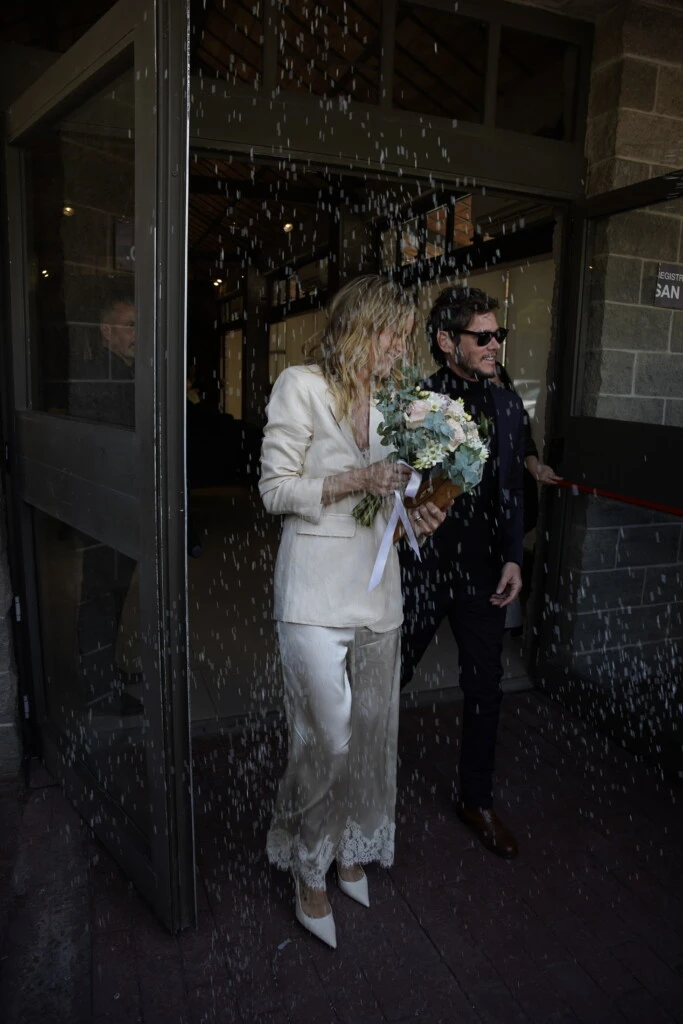 Los novios después de dar el sí