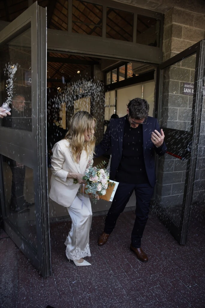 Los novios después de dar el sí