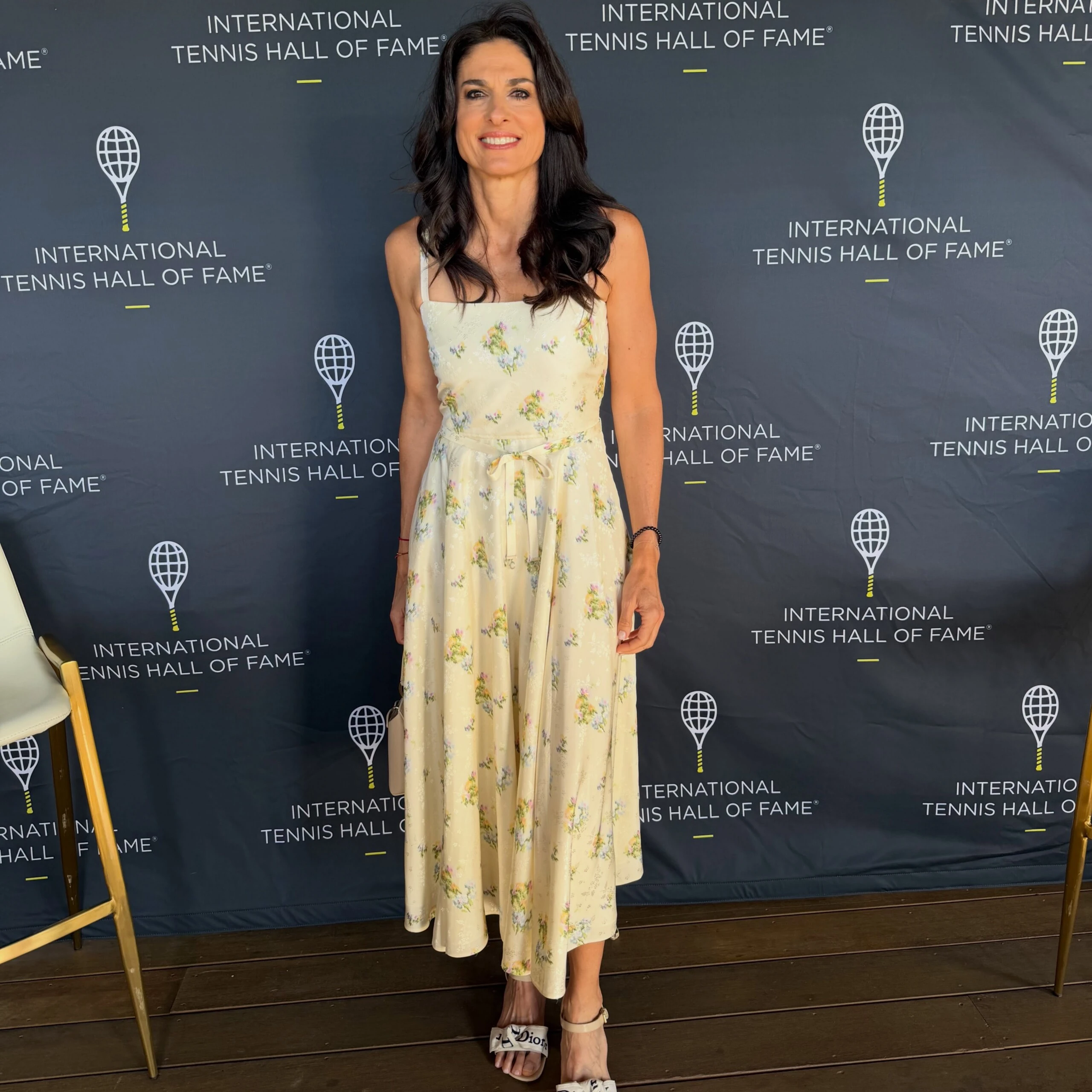 Gabriela Sabatini llevó el cottagecore a su versión más sofisticada con un vestido floral