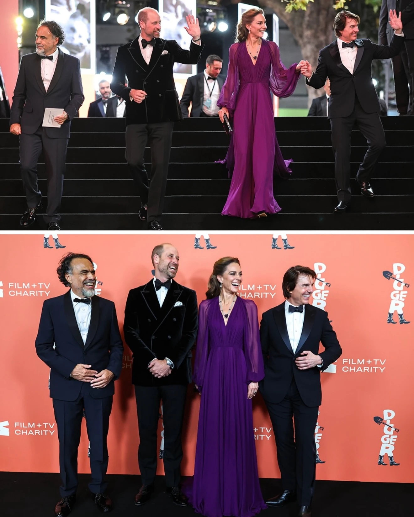 Kate Middleton y la versión más sofisticada del púrpura en su look de red carpet junto a Tom Cruise