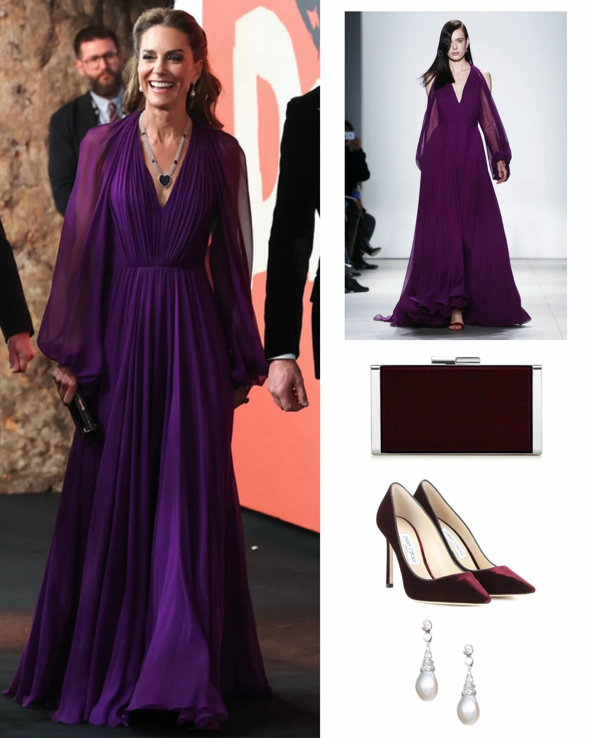 Kate Middleton y la versión más sofisticada del púrpura en su look de red carpet junto a Tom Cruise