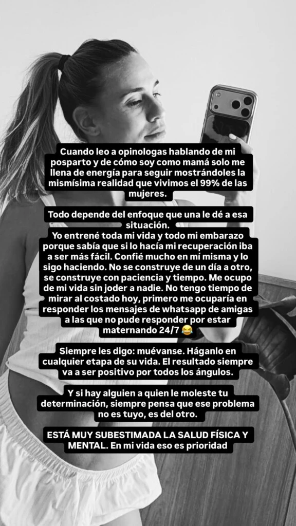 Para cerrar su reflexión, Julieta puso el foco en la importancia de cuidar tanto el cuerpo como la salud mental y alentó a sus seguidoras a mantenerse activas en cualquier etapa de la vida.