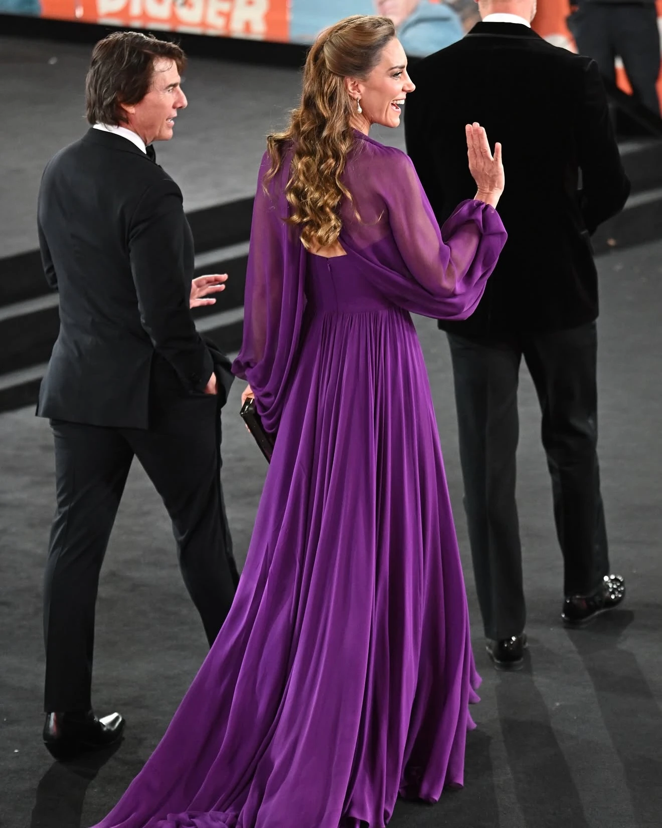 Kate Middleton y la versión más sofisticada del púrpura en su look de red carpet junto a Tom Cruise