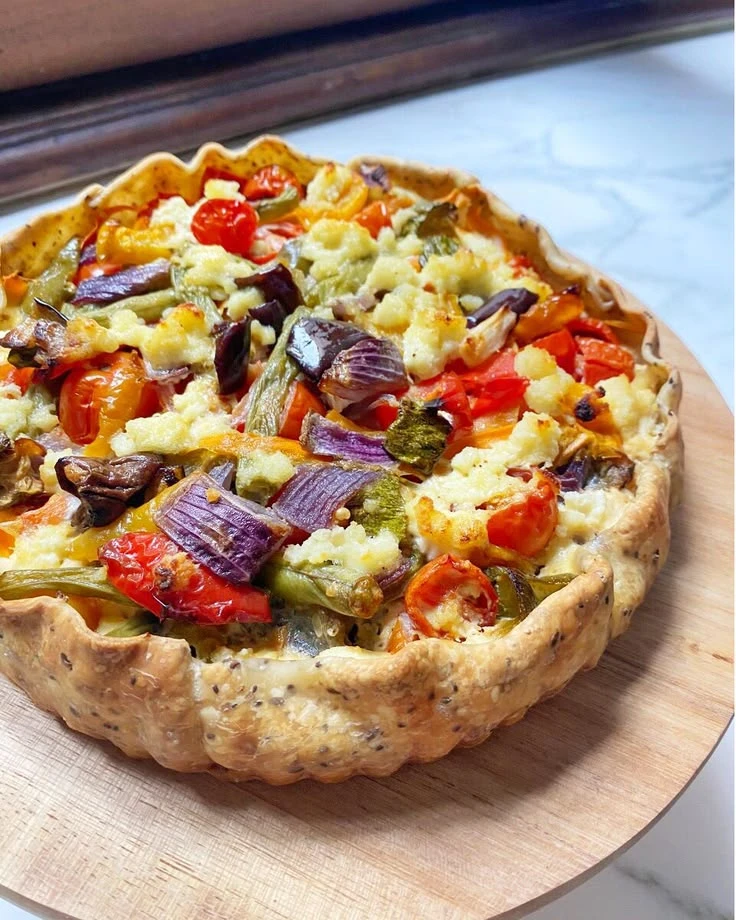 Tarta de vegetales asados. Foto: Pinterest