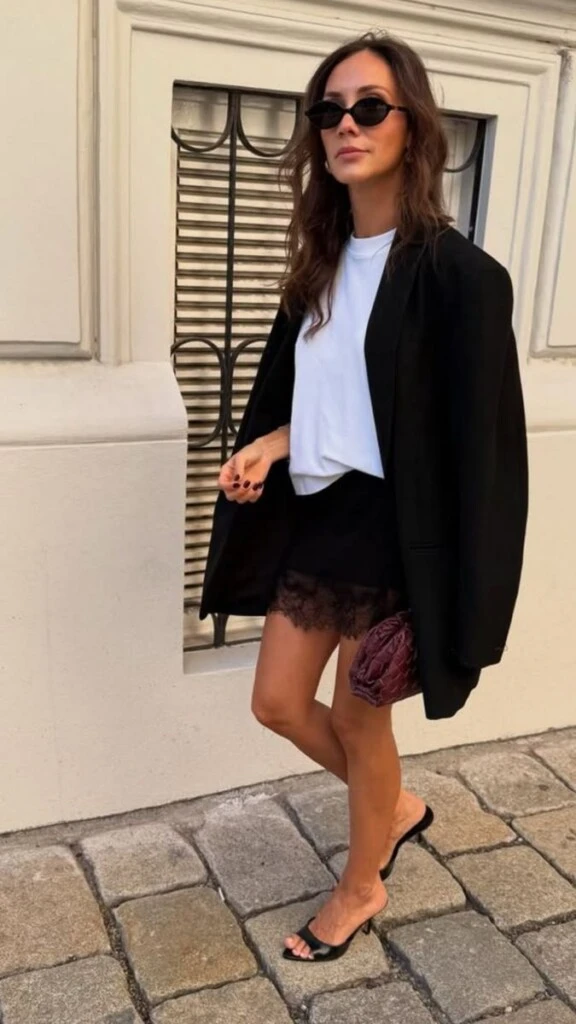 Durante los días frescos de primavera, podés combinarlos con un blazer amplio y una musculosa o remera básica debajo.