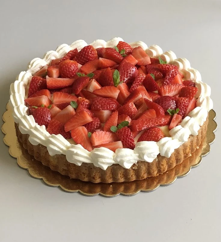 Tarta de frutillas. Foto: Pinterest