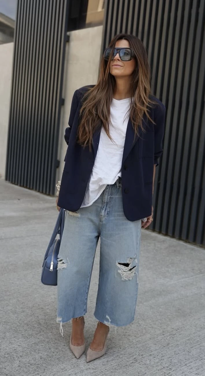 Jean culotte, el favorito para el entretiempo.