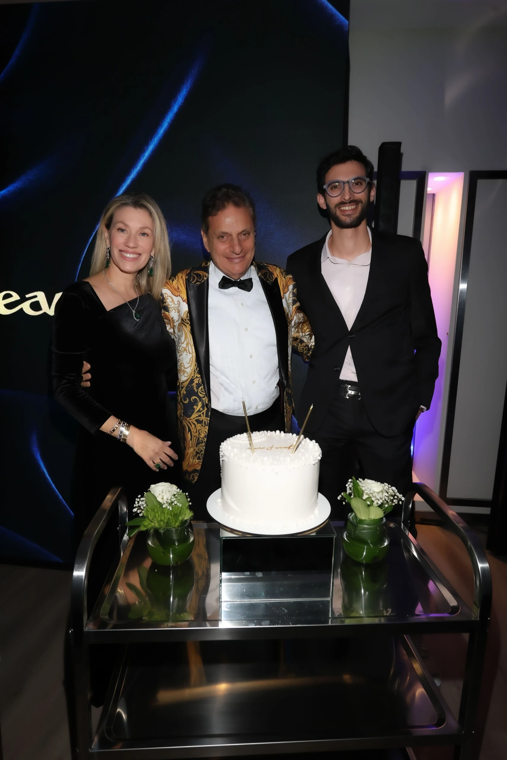 Enrique y Jean Stad con Alicia Campos