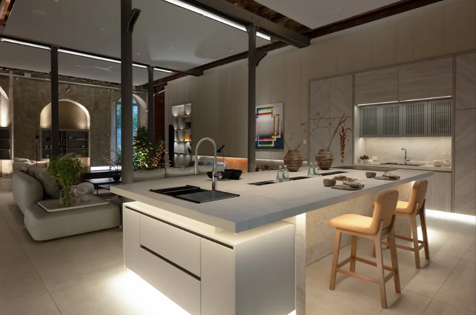 Espacio 3, estar con cocina