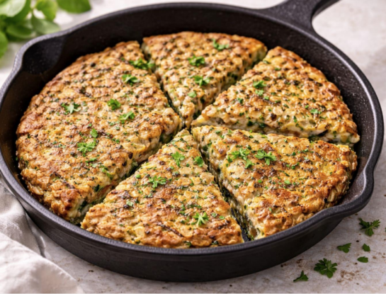 Tortilla de verduras y avena: la receta proteica, fácil y económica que se hace en 15 minutos