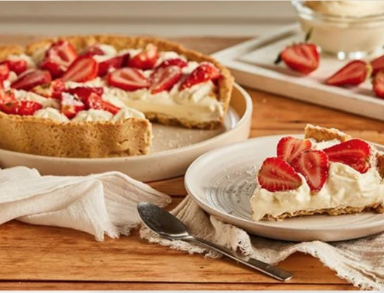Tarta de frutillas sin horno