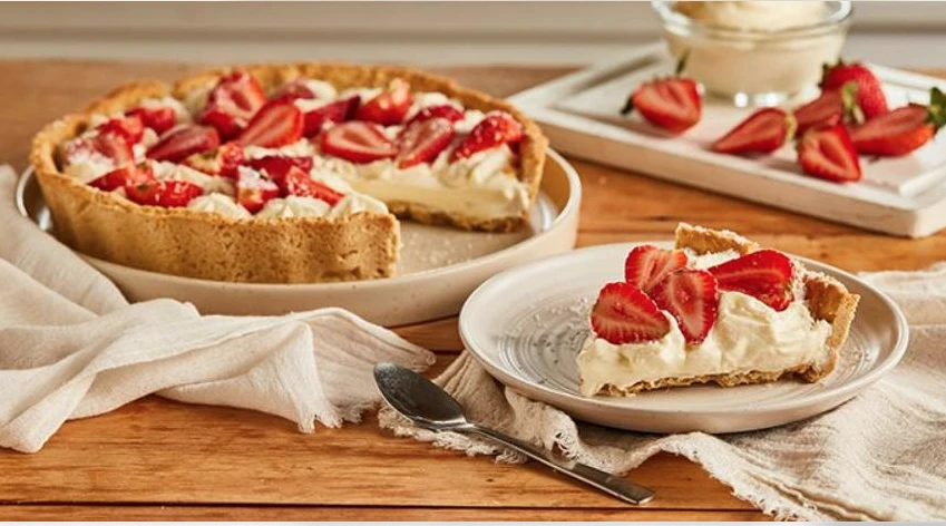 Tarta de frutillas sin horno