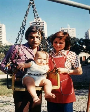 Con Leonor Manso y su hijo