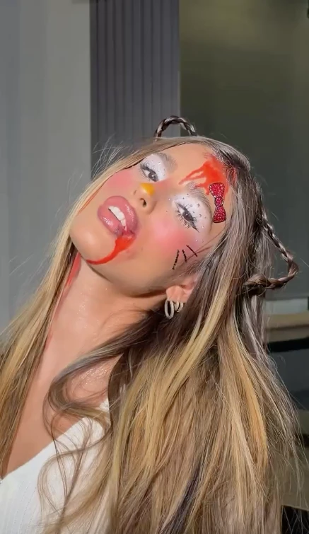 El maquillaje de Halloween de Juli Poggio que reemplaza al disfraz