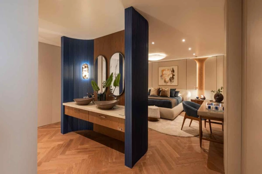 Antebaño y dormitorio integrados. 