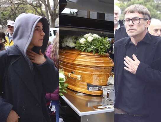 El último adiós a Piero: las fotos de Juan de Benedictis, Ámbar y su familia en el entierro en el Cementerio de la Recoleta