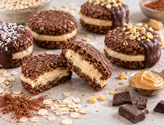 El postre proteico del día: alfajorcitos de avena y cacao, fáciles y sin horno
